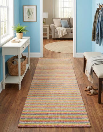 2' x 6' 1 Hand Woven Happy Rugs Happy Home Wool Runner