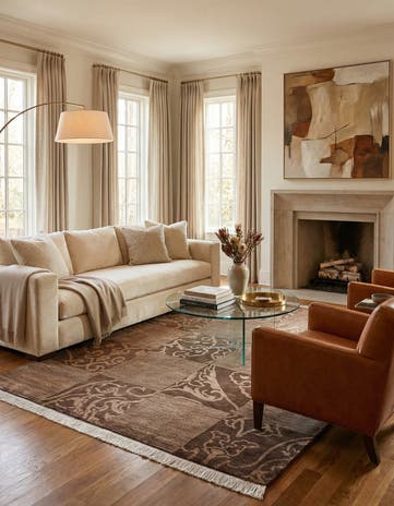 5' 9 x 8' Hand Knotted Darya Wool Rug