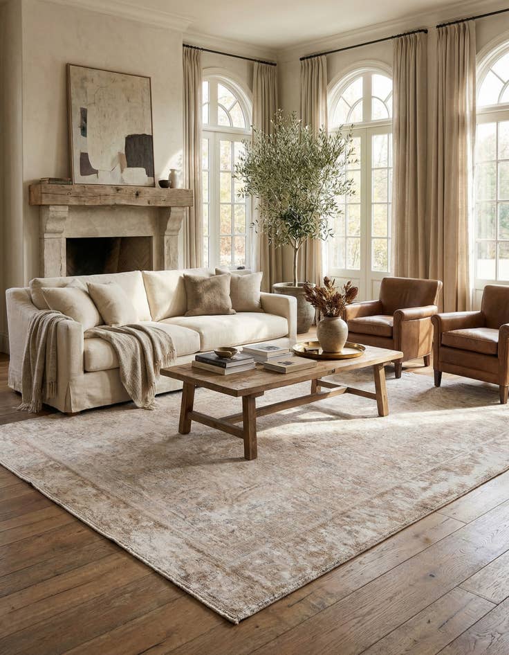 Detail image of  6' 4 x 9' 5  Hand Knotted Ultra Vintage Persian Wool Rug