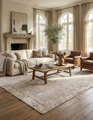 6' 4 x 9' 5 Hand Knotted Ultra Vintage Persian Wool Rug