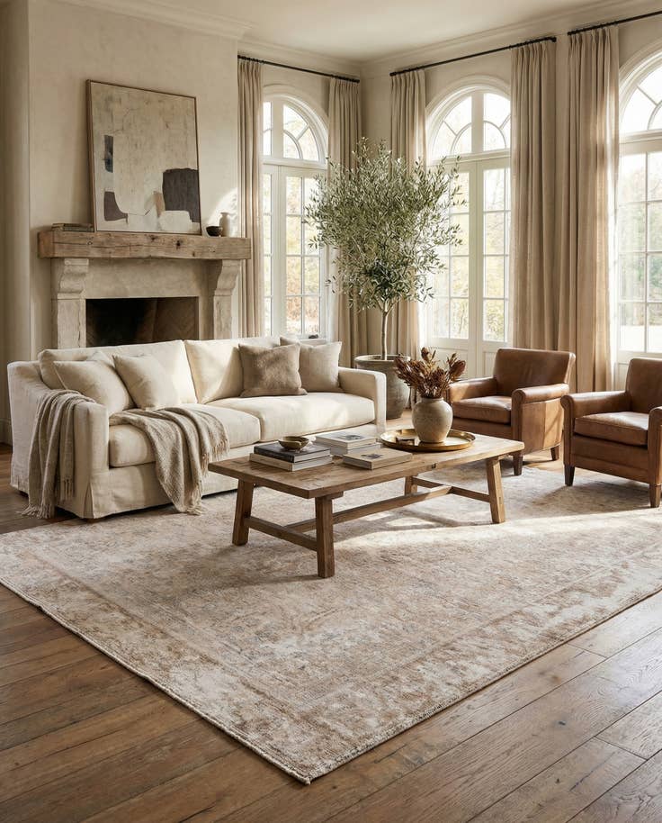 Detail image of 6' 4 x 9' 5 Hand Knotted Ultra Vintage Persian Wool Rug