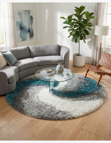 7' 10 x 7' 10 Soft Touch Shag Round Rug