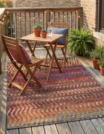 4' x 6' Easy-Clean Modern Indoor / Outdoor Rug