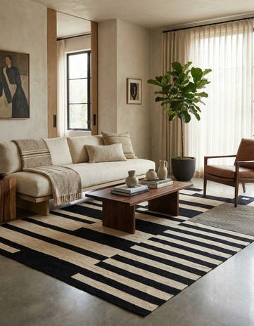 5' 7 x 7' 10 Hand Woven Kilim Modern Wool Rug