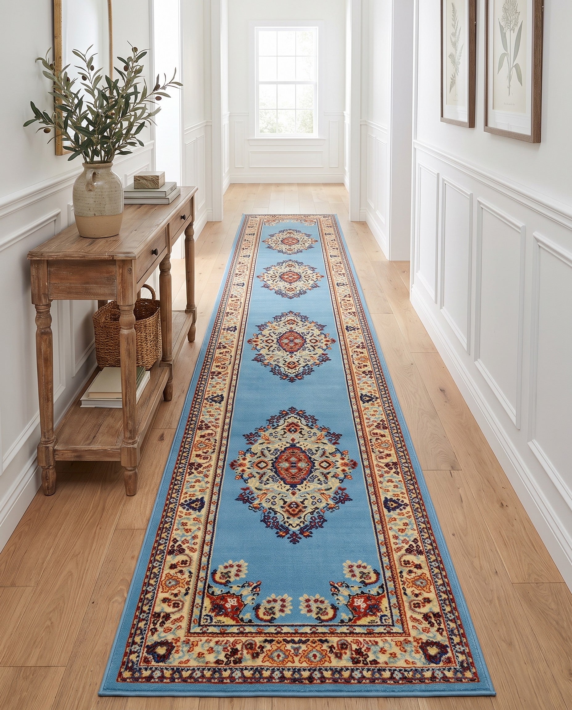 3' x 16' 5 Mashad Design Runner Rug