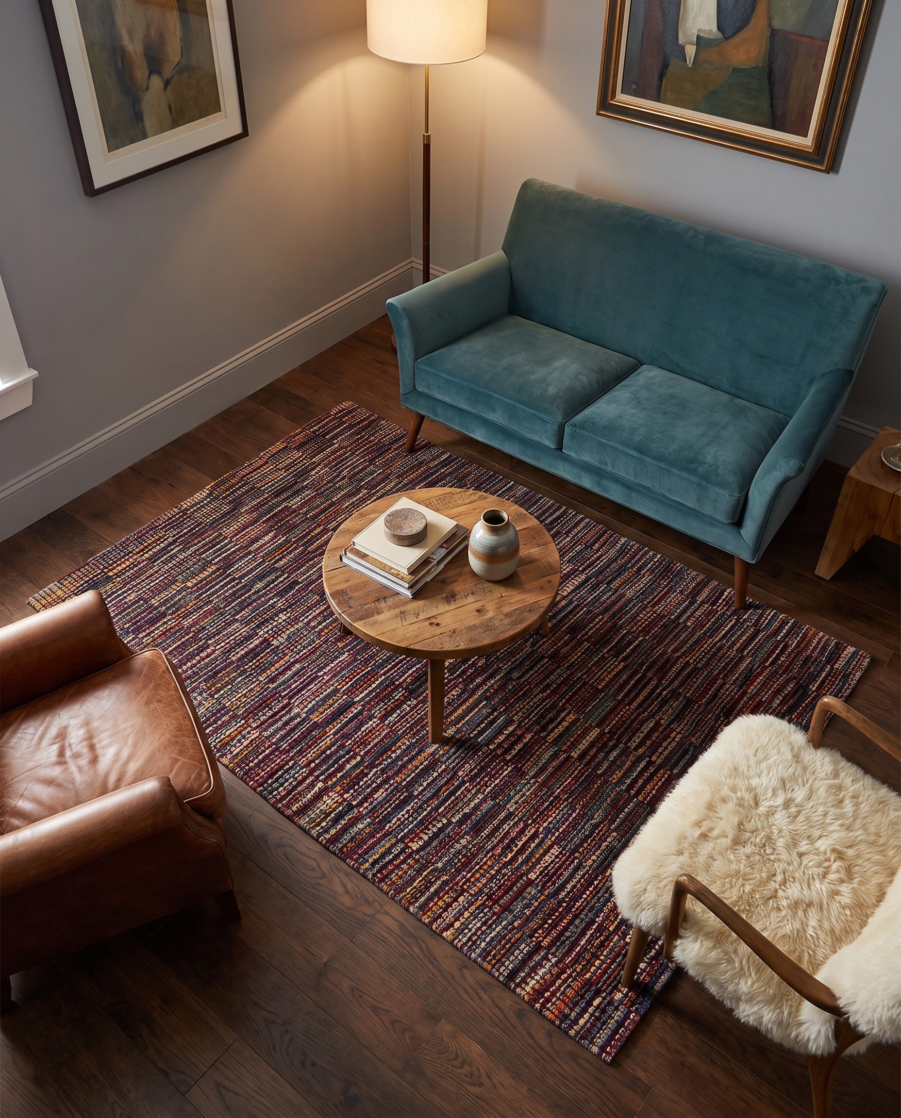 4' 8 x 6' 6 Hand Knotted Darya Wool Rug