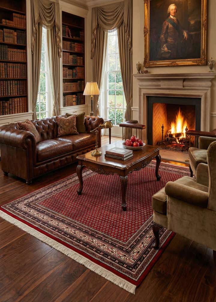 5' 9 x 7' 10 Hand Knotted Mir Wool Rug