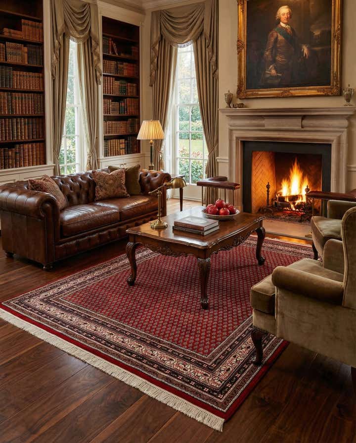 5' 9 x 7' 10 Hand Knotted Mir Wool Rug