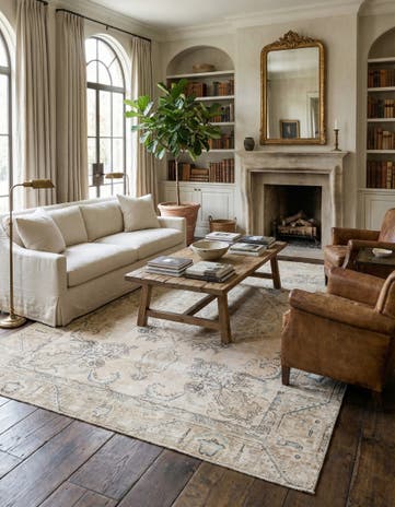 6' 2 x 9' Hand Knotted Ultra Vintage Persian Wool Rug