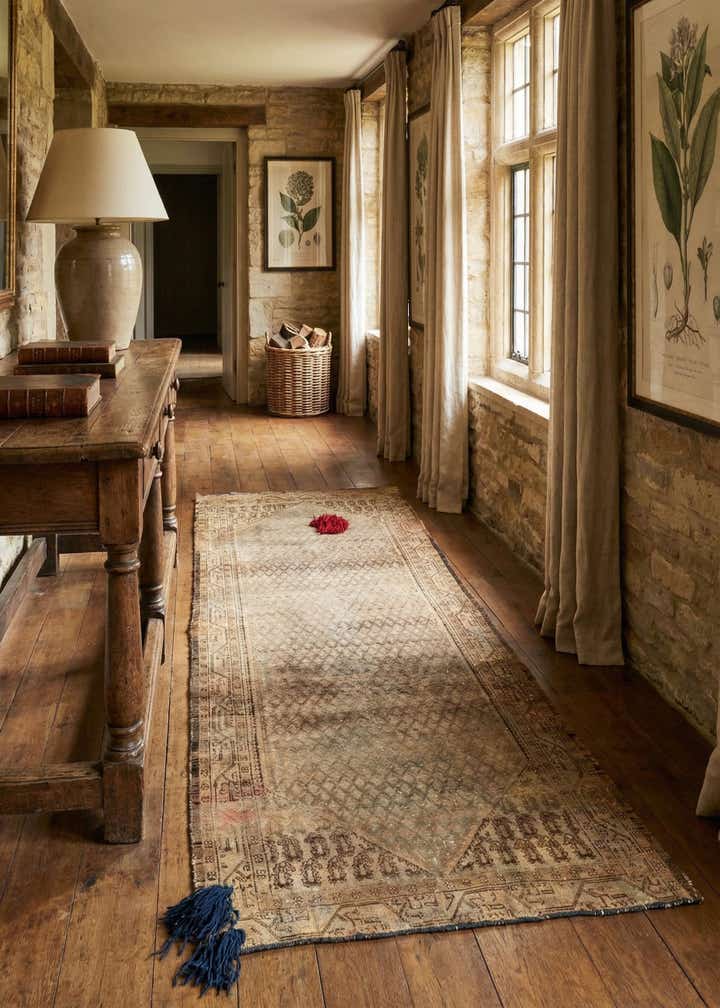 4' x 9' 10 Hand Knotted Ultra Vintage Persian Wool Runner Rug