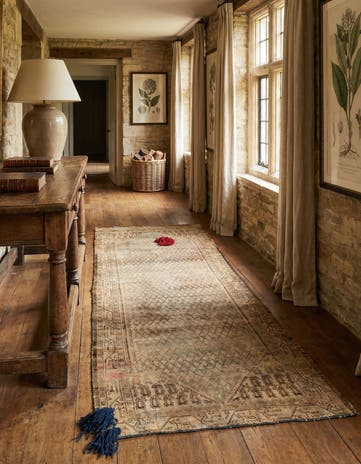 4' x 9' 10 Hand Knotted Ultra Vintage Persian Wool Runner Rug