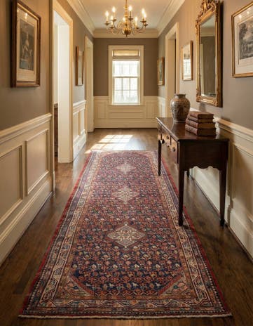 4' 3 x 10' 3 Hamedan Runner Rug