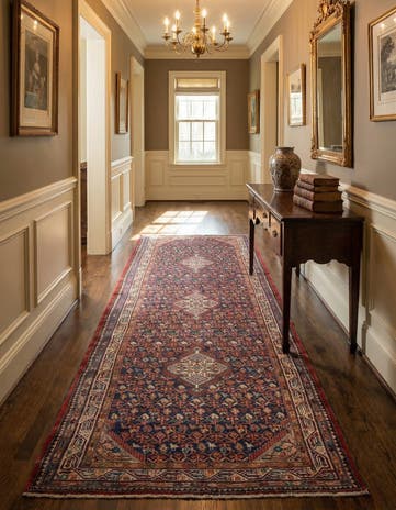 4' 3 x 10' 3 Hamedan Runner Rug