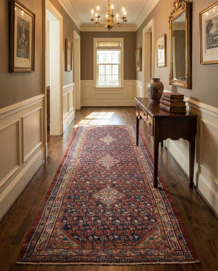 4' 3 x 10' 3 Hamedan Runner Rug