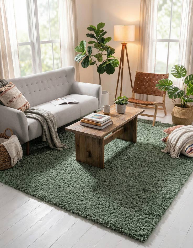 Detail image of 7' x 7' Zermatt Shag Square Rug