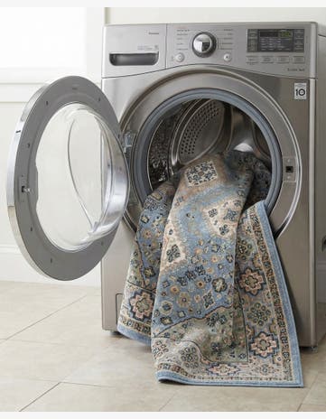 Light Blue Kamala Washable Rug