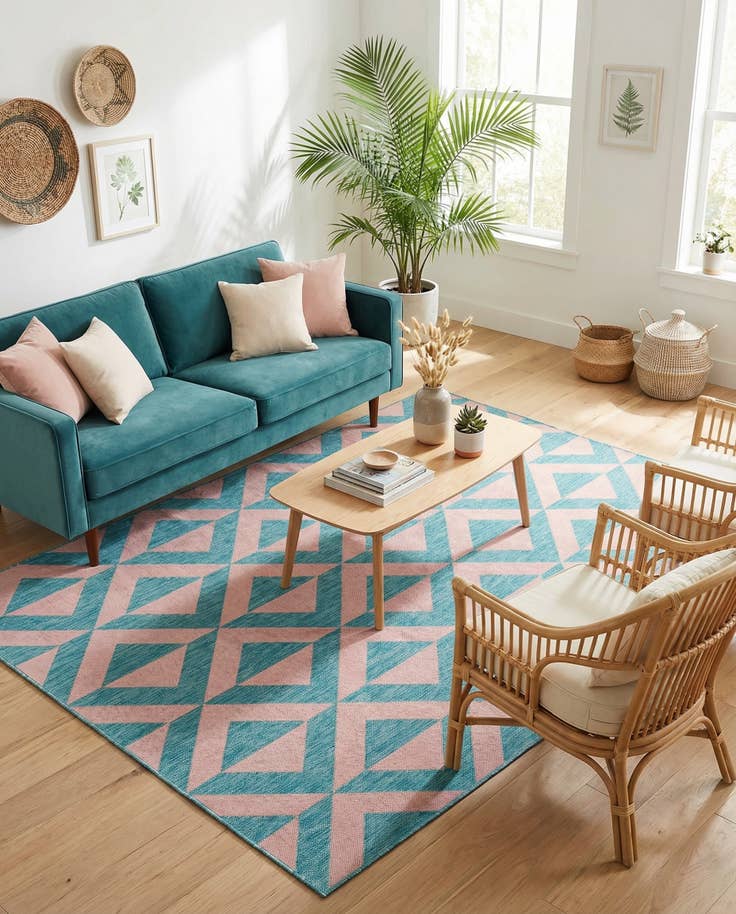 Detail image of 6' x 9' Easy-Clean Jill Zarin Napa Indoor / Outdoor Rug