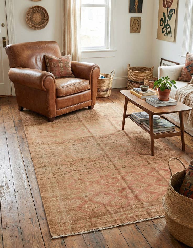 Detail image of 3' x 5' 8  Hand Knotted Ultra Vintage Persian Wool Runner Rug