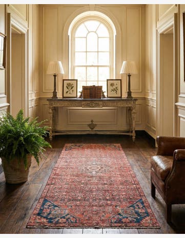 3' 9 x 10' Hand Knotted Ultra Vintage Persian Wool Runner Rug