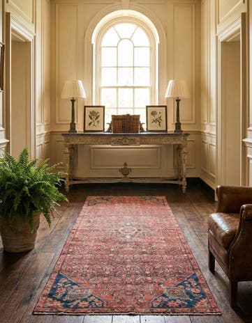 3' 9 x 10' Hand Knotted Ultra Vintage Persian Wool Runner Rug