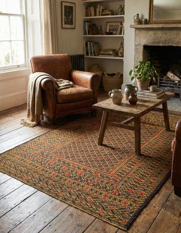 4' 2 x 6' Hand Woven Kilim Afghan Wool Rug
