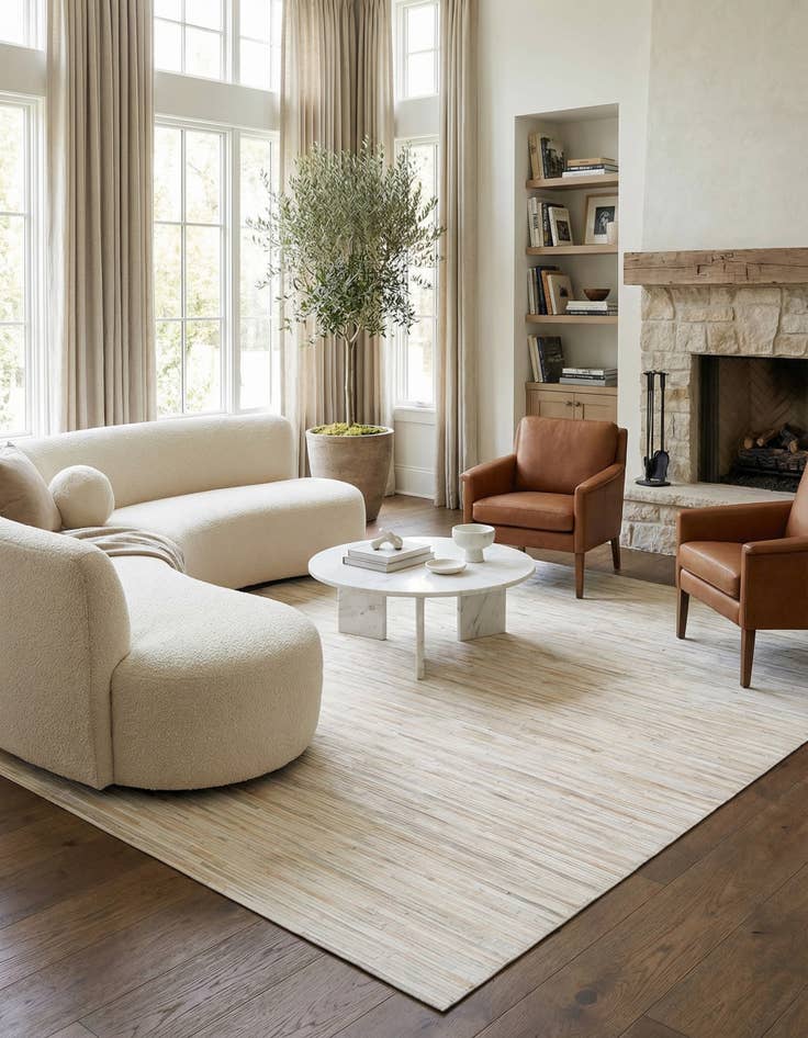 Detail image of 8' x 9' 11 Cowhide Stocks Rug