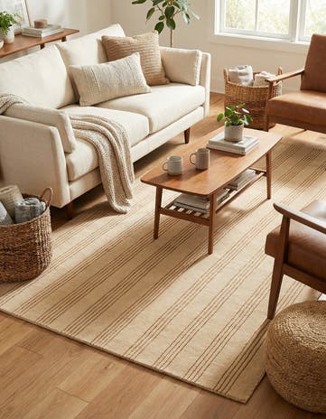5' 1 x 8' Jill Zarin Striped Wool Rug