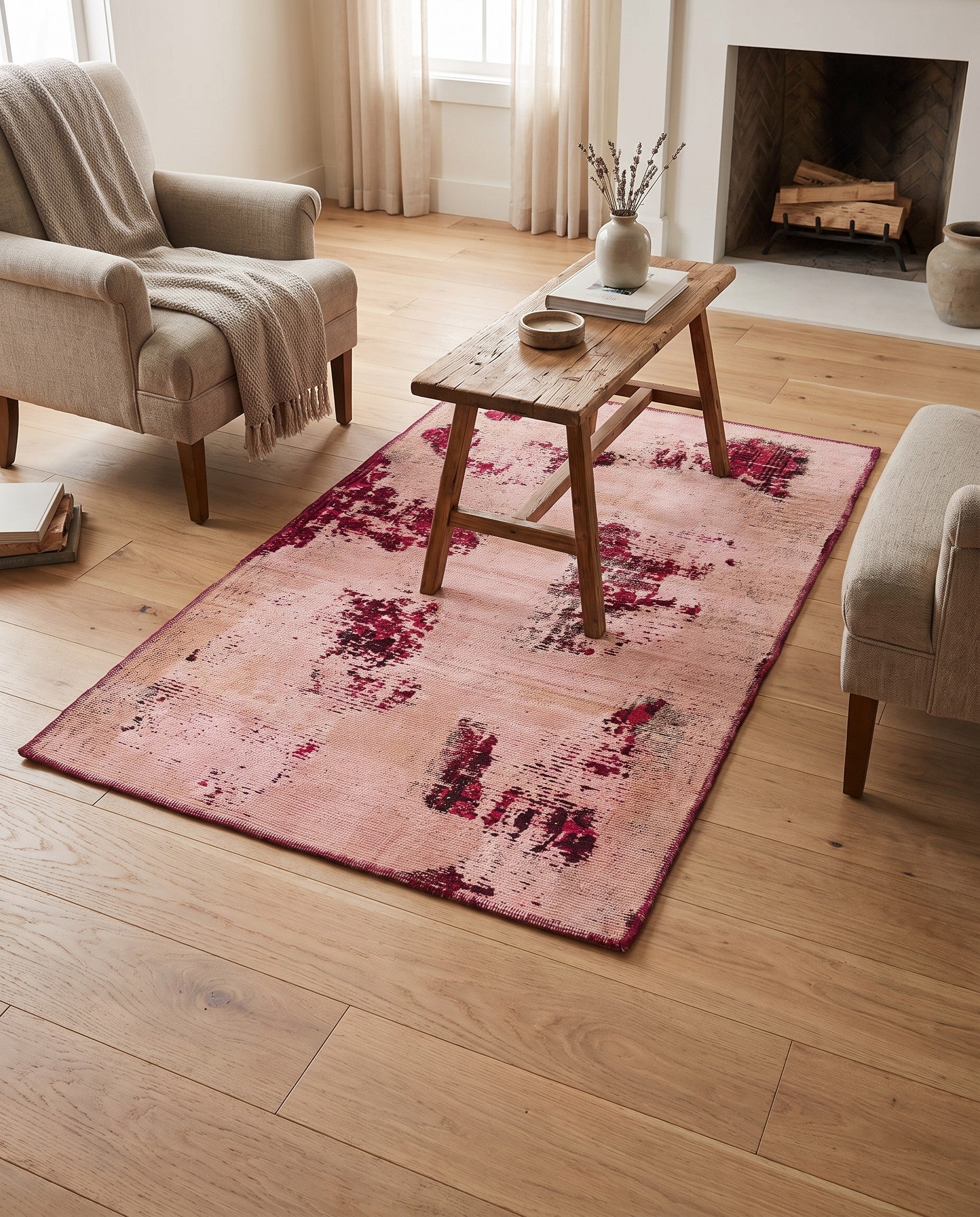 90cm x 150cm anudado a mano Ultra Vintage Alfombra Persa Lana