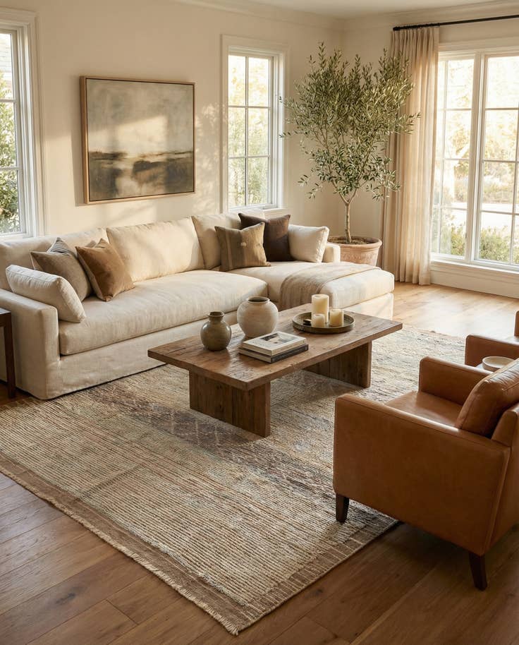 Detail image of 8' 5 x 10' Hand Knotted Moroccan Wool Rug