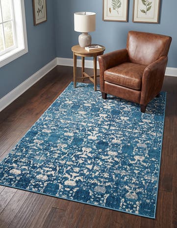 Navy Blue Amulet Rug