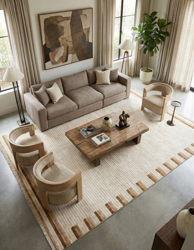 Detail image of  8' x 11' 6  Hand Knotted Darya Wool Rug