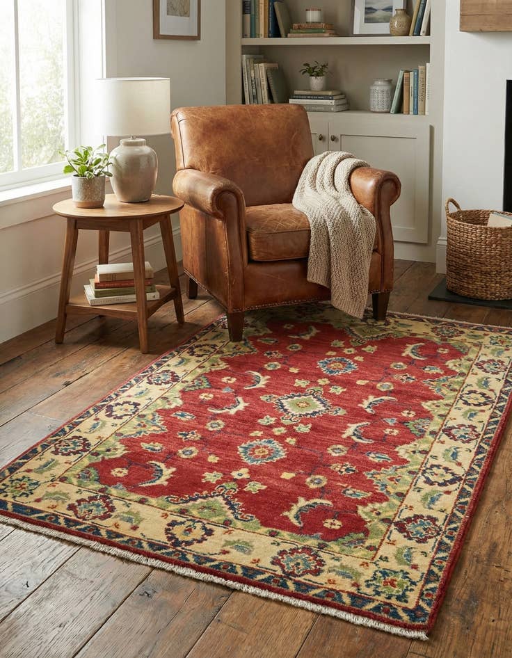 Detail image of 2' 9 x 4'  Hand Knotted Kazak Rug