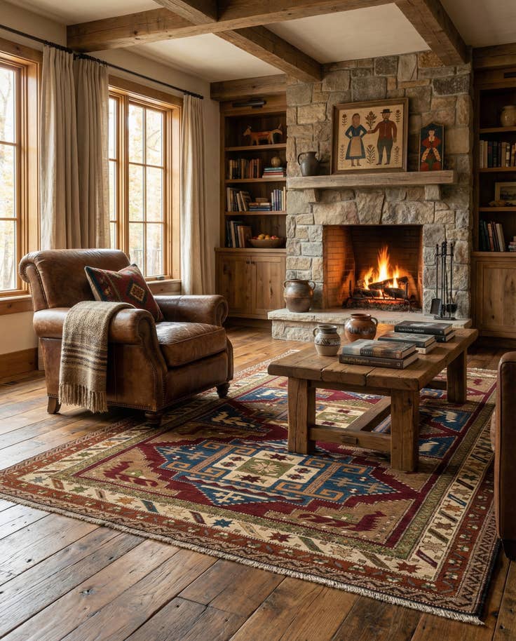 Detail image of 4' 10 x 7' 2 Kars Wool Rug