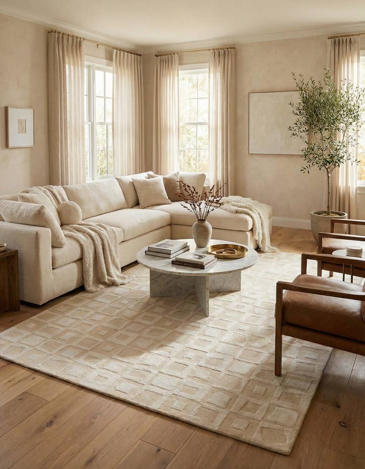 Detail image of 6' 9 x 10' 3  Hand Knotted Darya Wool Rug