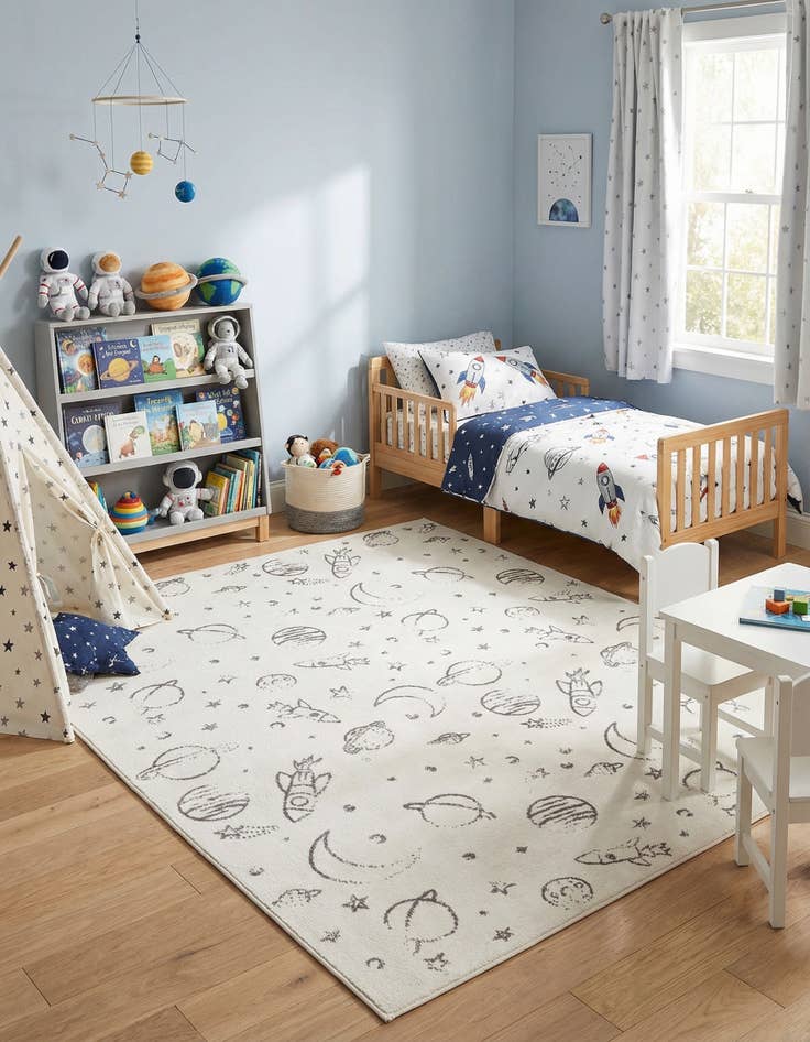 Detail image of 7' 10 x 10' Planets Whimsy Kids Rug