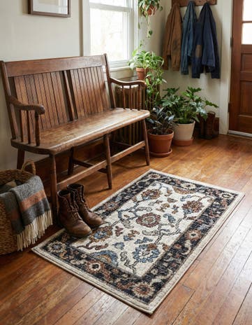 Ivory Eco Traditional Rug
