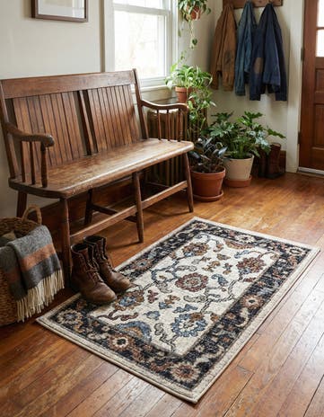 Ivory Eco Traditional Rug