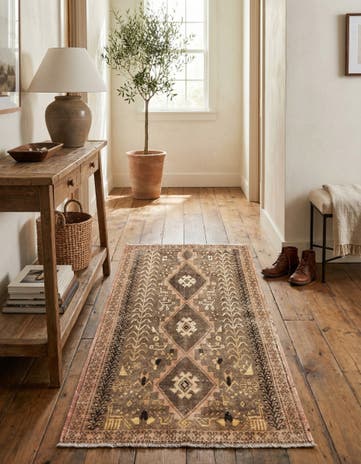 4' x 6' 6 Hand Knotted Ultra Vintage Persian Wool Rug