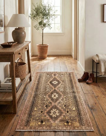 4' x 6' 6 Hand Knotted Ultra Vintage Persian Wool Rug