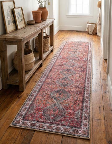 2' 7 x 12' Washable Timeless Runner Rug