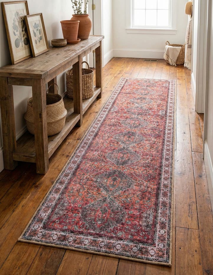 2' 7 x 12' Washable Timeless Runner Rug
