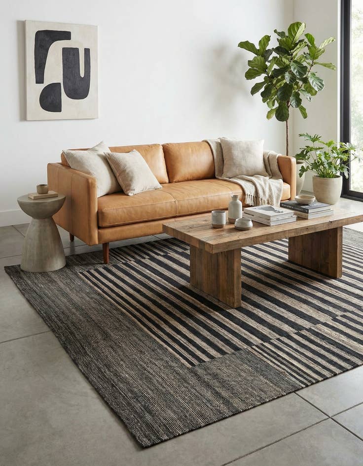 Detail image of 5' 10 x 7' 8  Hand Woven Kilim Modern Wool Rug