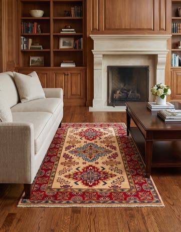 3' 4 x 5' 1 Hand Knotted Kazak Rug