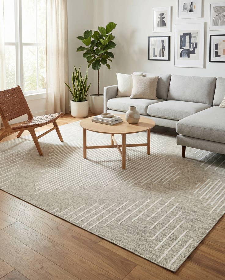 Detail image of 7' 10 x 10' Easy-Clean Modern Indoor / Outdoor Rug