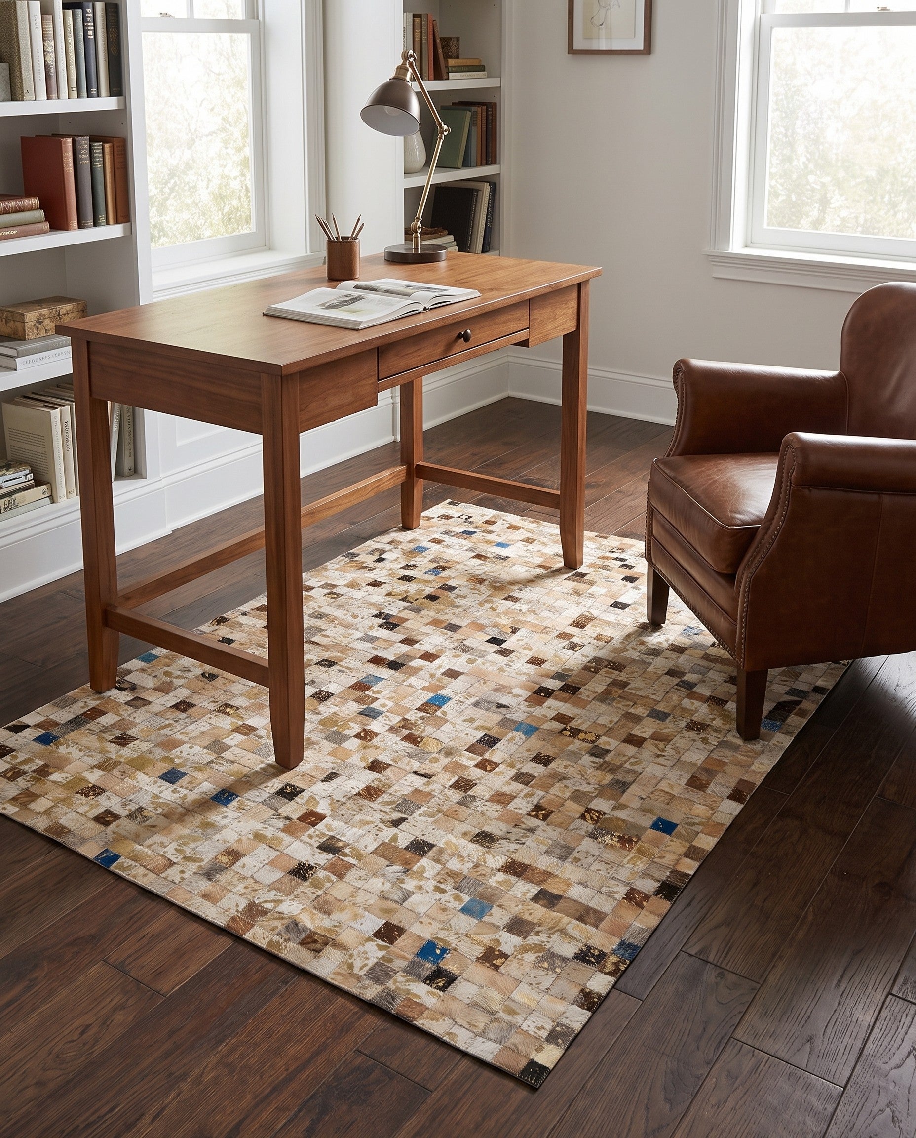 4' 1 x 5' 11 Cowhide - Patchwork Rug