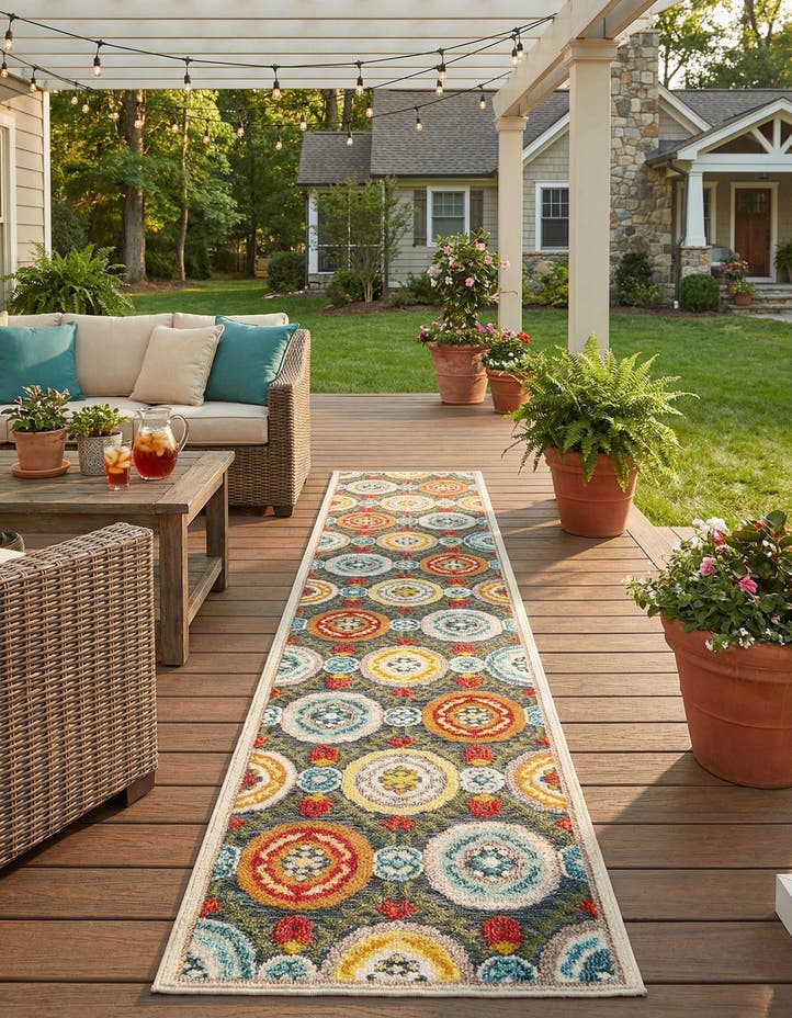 2' 7 x 12' Easy-Clean Casablanca Indoor / Out...