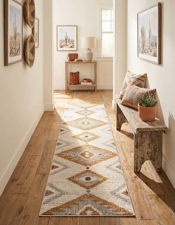 Detail image of 2' x 8' Eco Southwestern Runner Rug