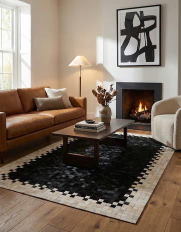 4' 10 x 7' 9 Cowhide Stocks Rug