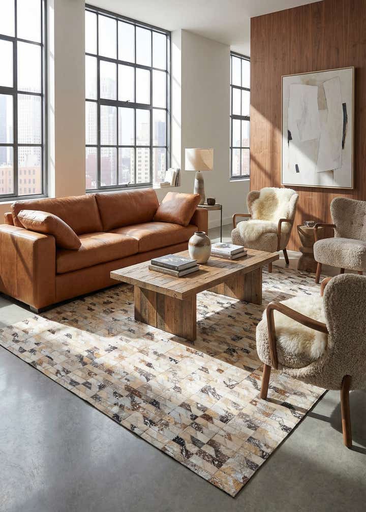 5' 4 x 7' 7 Cowhide Rug