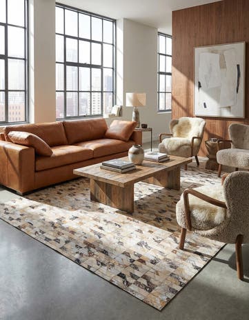 5' 4 x 7' 7 Cowhide Rug